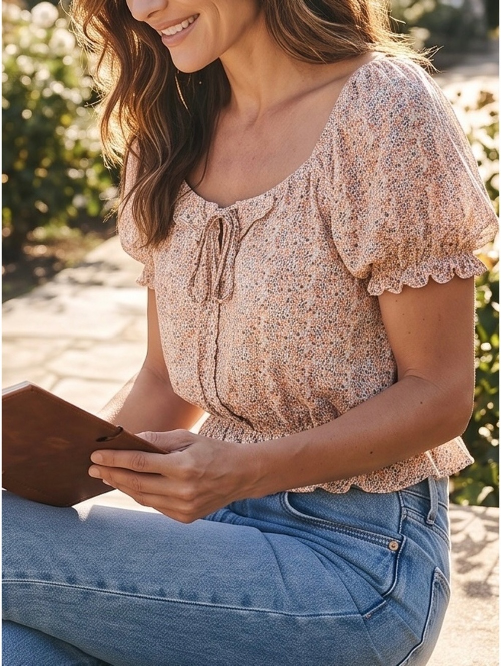 Sienna Sky | Floral Boho Crop | Size M